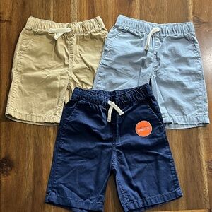 The Children's Place Kids Shorts Trio - Navy, Light Blue, Tan